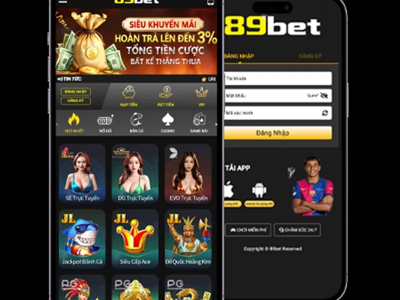Người chơi đang chơi slot game trên điện thoại di động và máy tính bảng