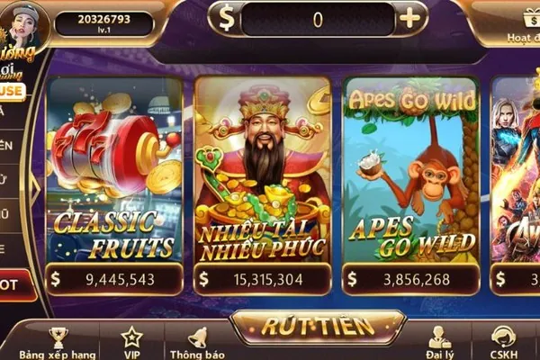 Kho game Slot đa dạng của Nền tảng C - casino trực tuyến uy tín
